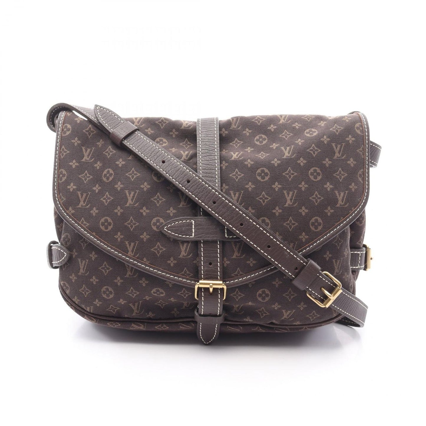 Louis Vuitton SoMure 30 Shoulder Bag in Ébène Canvas & Leather