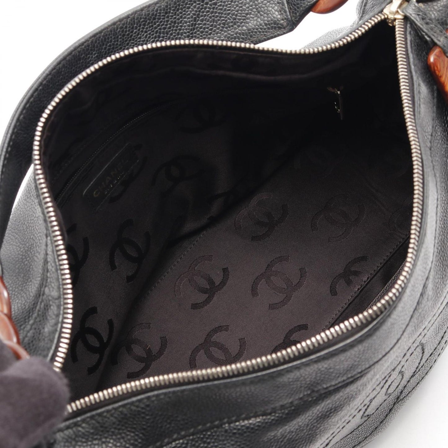 CHANEL Coco Mark Black Calfskin Shoulder Bag - Timeless Elegance