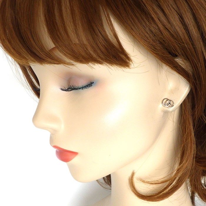 GUCCI GG Running Logo Earrings in K18 Pink Gold - Exquisite Craftsmanship