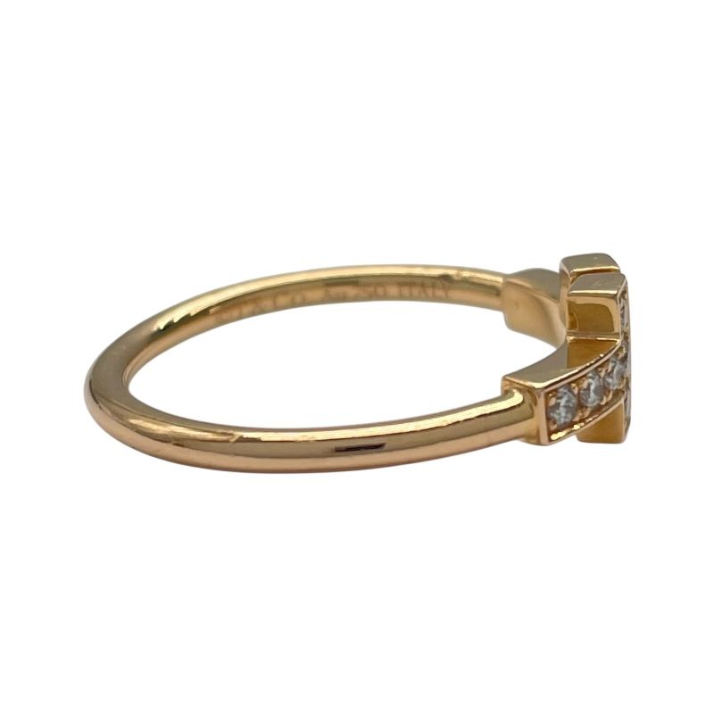Tiffany & Co. T Wire Diamond Ring in 18K Pink Gold - Size 11