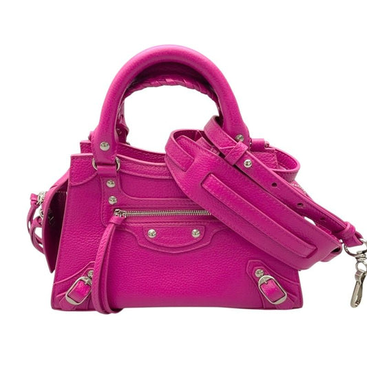 Balenciaga Mini Neo Classic City Purple Leather Shoulder Bag