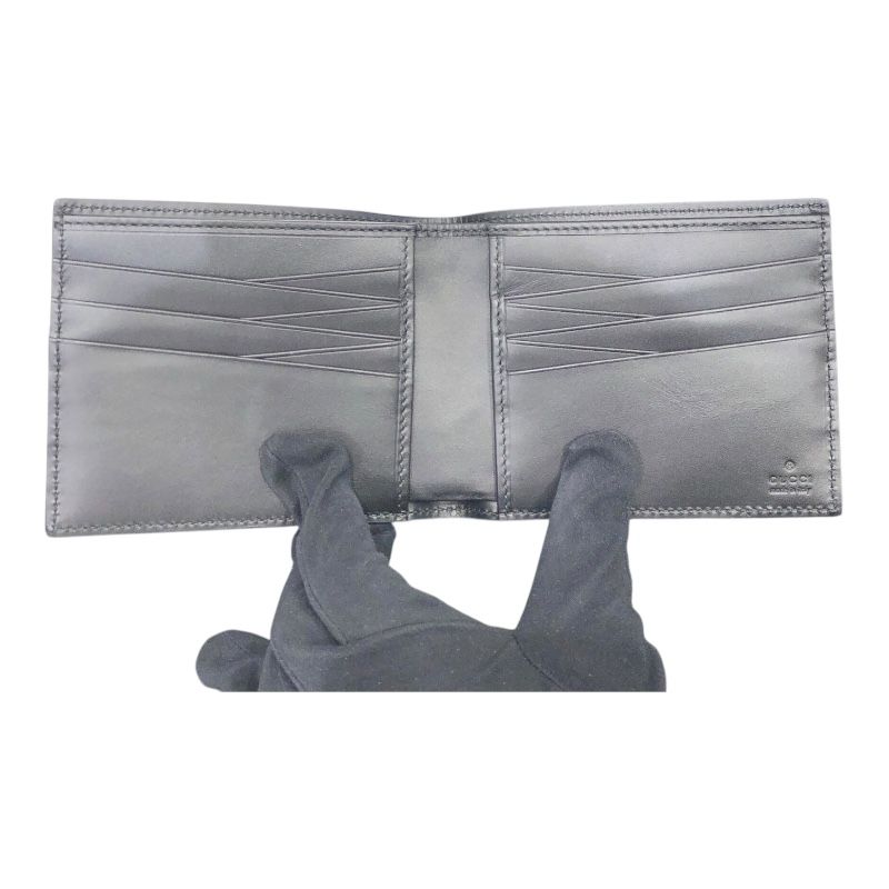 GUCCI GG Ghost Bi-Fold Wallet in Blue/Yellow Leather - Exclusive Design