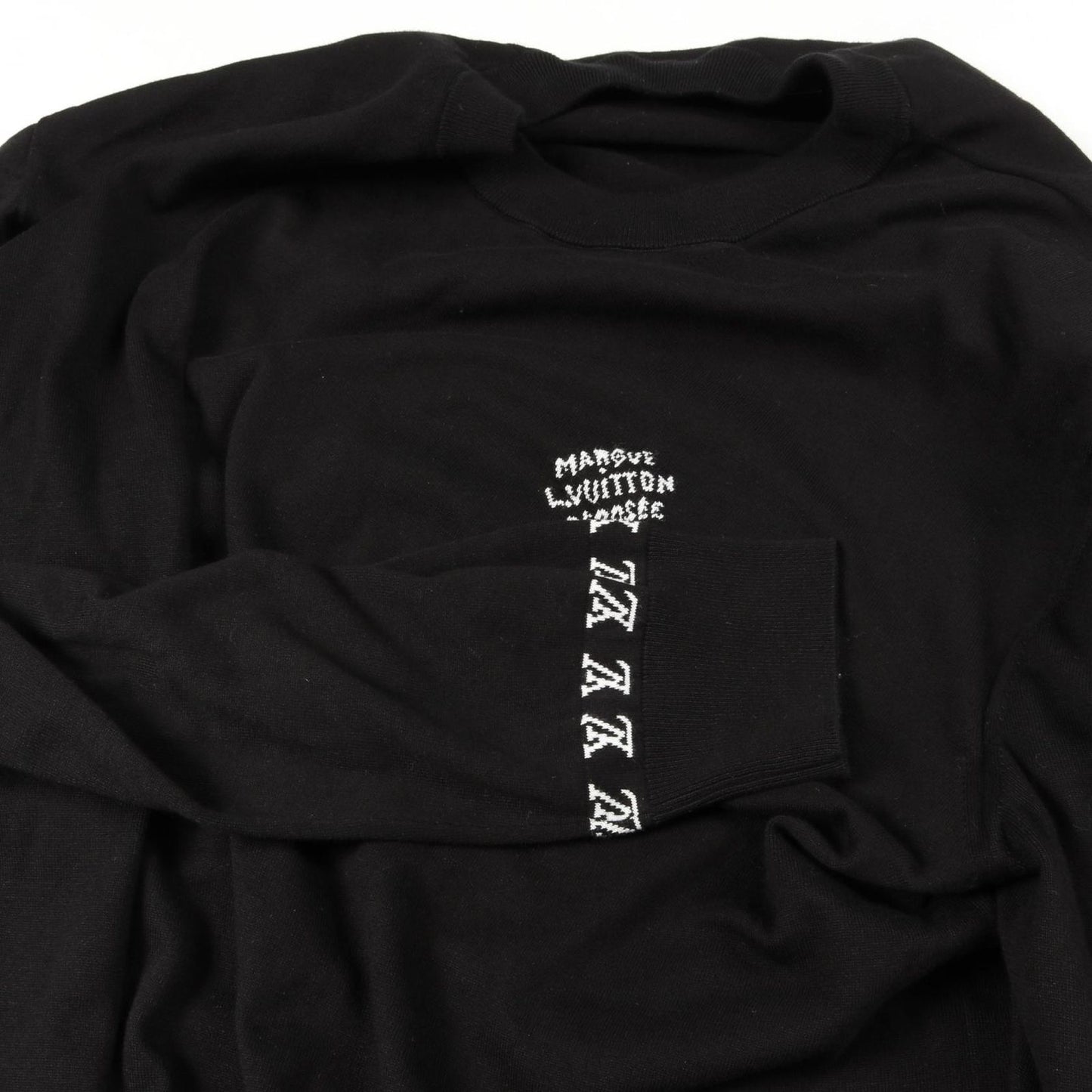 Louis Vuitton Logo Knit Sweater - Timeless Elegance in Black
