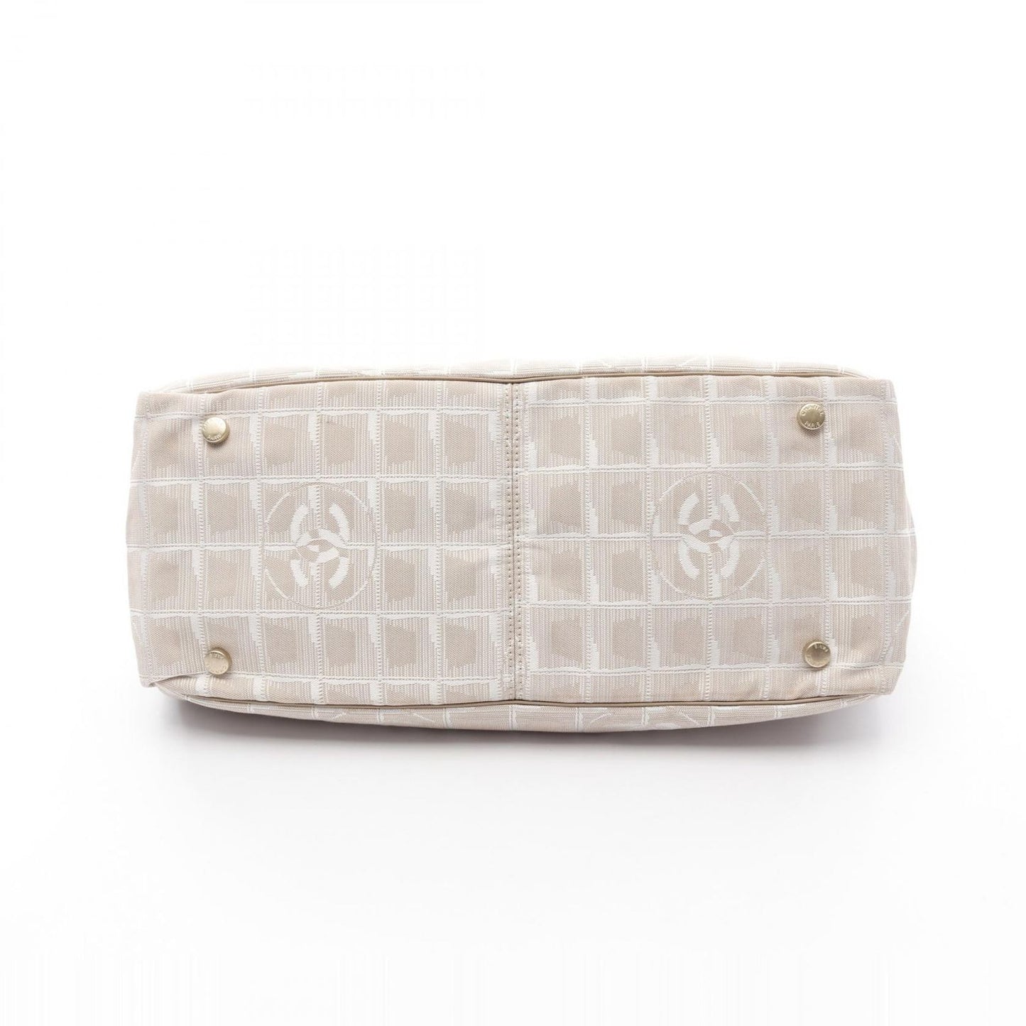 CHANEL Beige Leather New Travel Line MM Tote Bag - Timeless Elegance