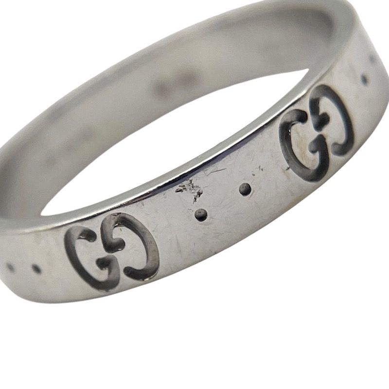 GUCCI Icon Ring in K18 White Gold - Size 16