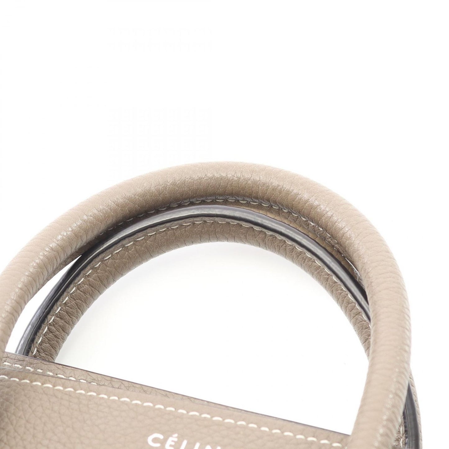 CELINE Luggage Nano Shopper Handbag in Etoupe Leather - Exquisite Craftsmanship