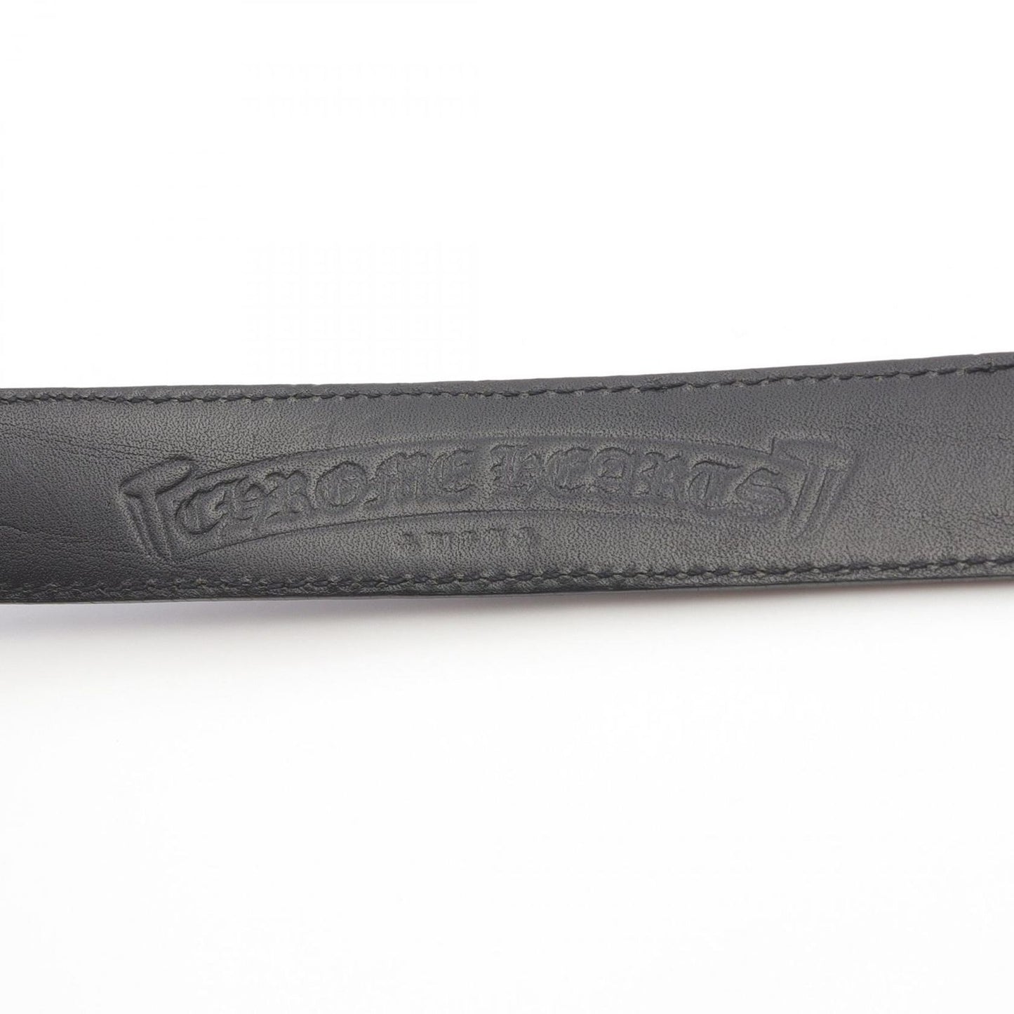 CHROME HEARTS 1.0 Strap Military Flare Leather Belt - Black