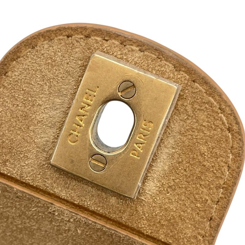 CHANEL Matelassé 25 Beige Calfskin Shoulder Bag - A01112