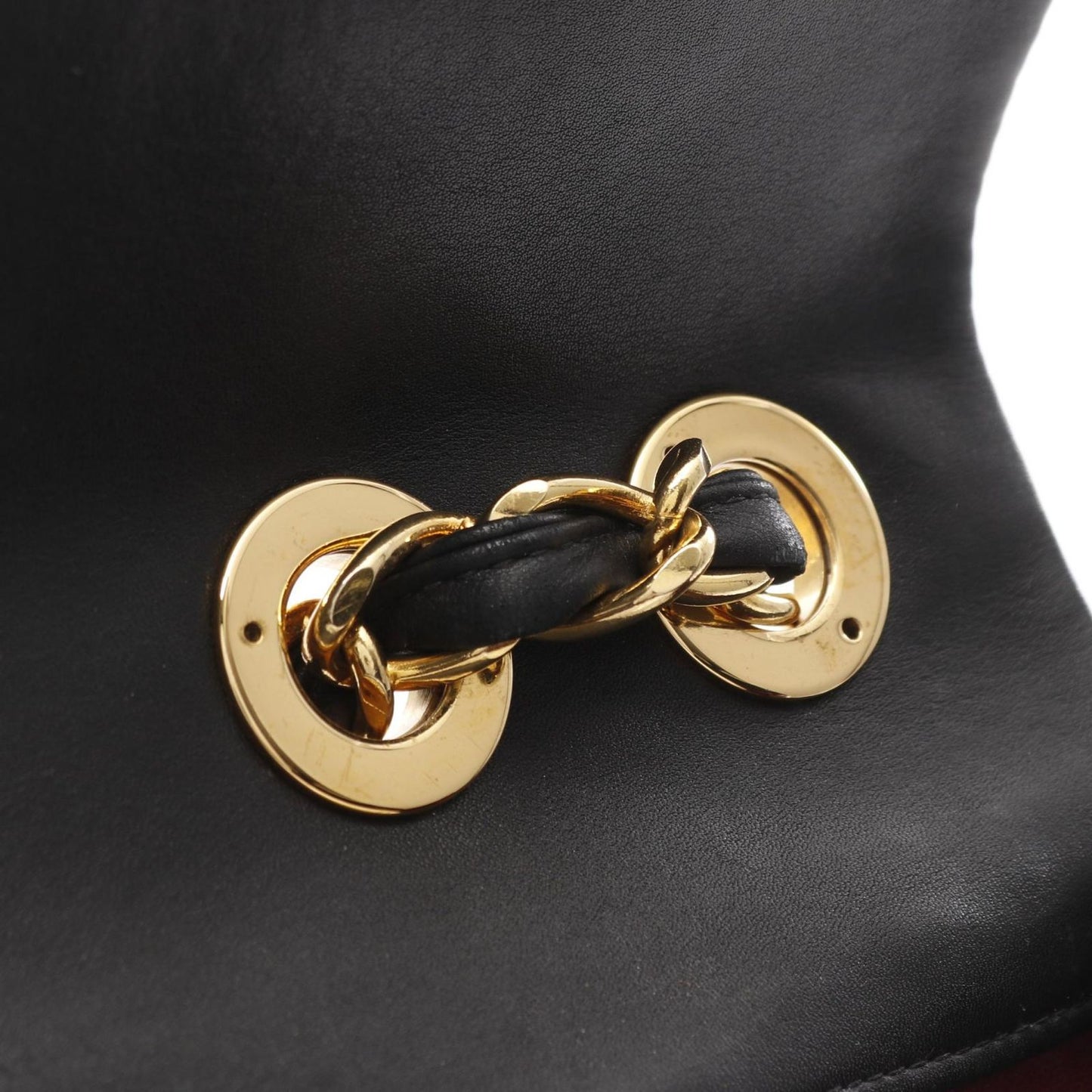 CHANEL De Camellia 34 Shoulder Bag in Black Lambskin