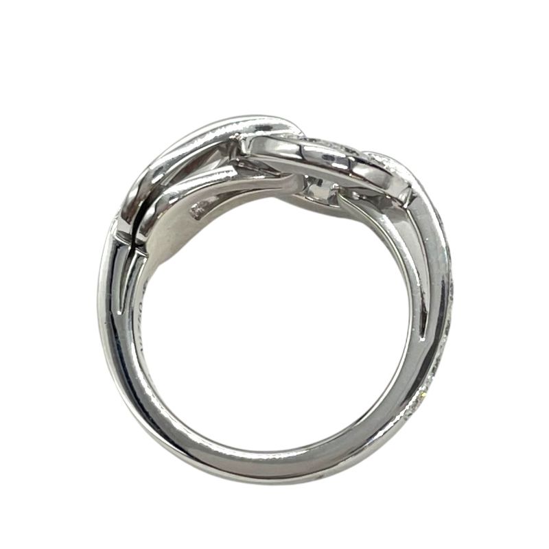 Cartier Agrafe Diamond Ring in Au750 - Exquisite Silver Elegance