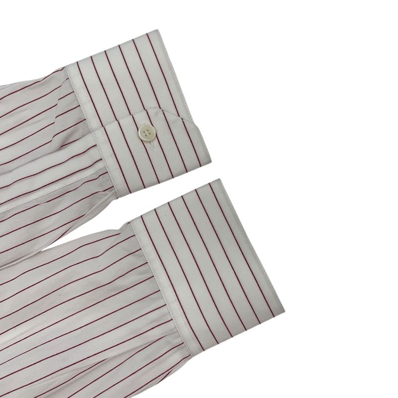CELINE Striped Cotton Shirt - White - Men's Long Sleeve Elegance