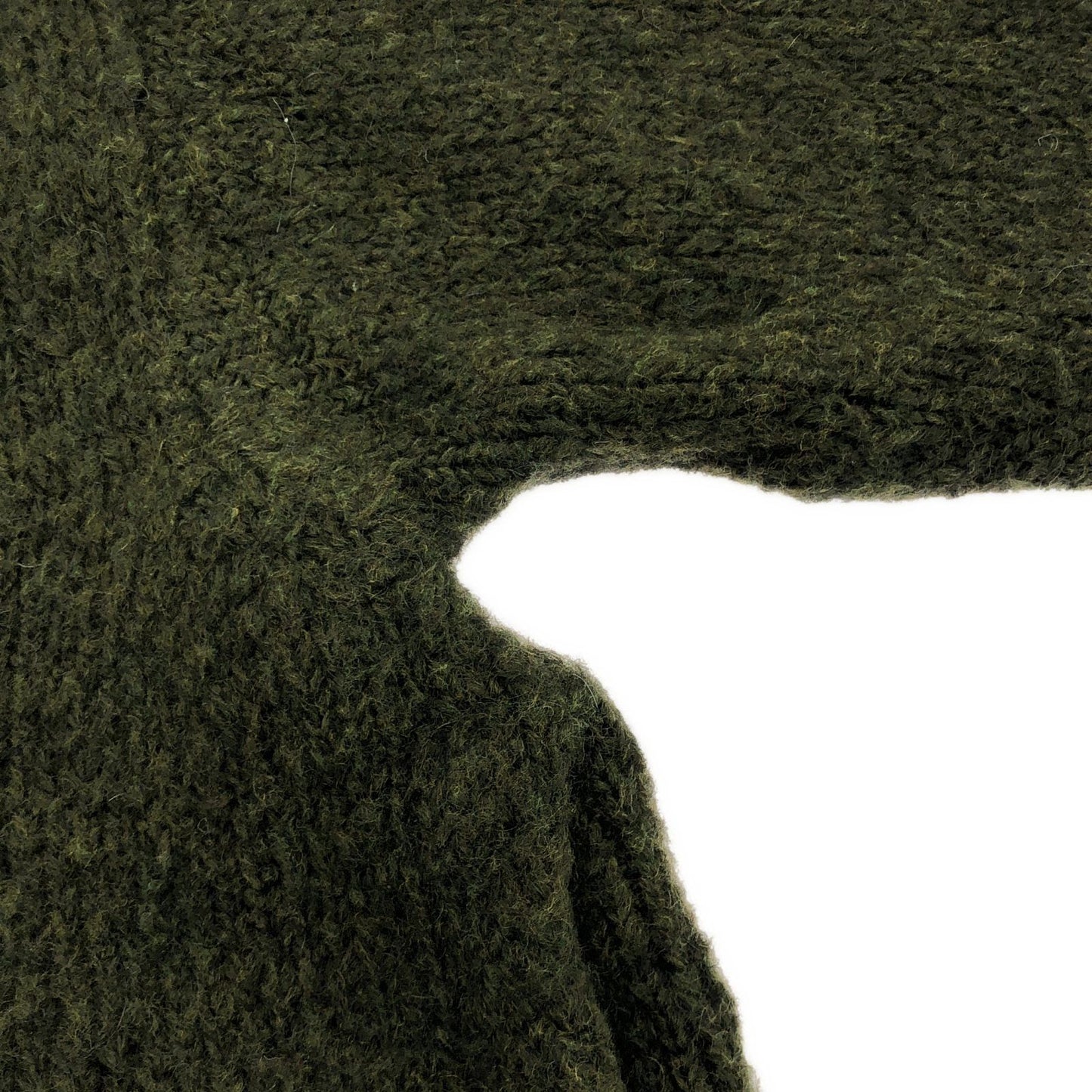 MM6 Khaki Green Knit Sweater - Timeless Elegance