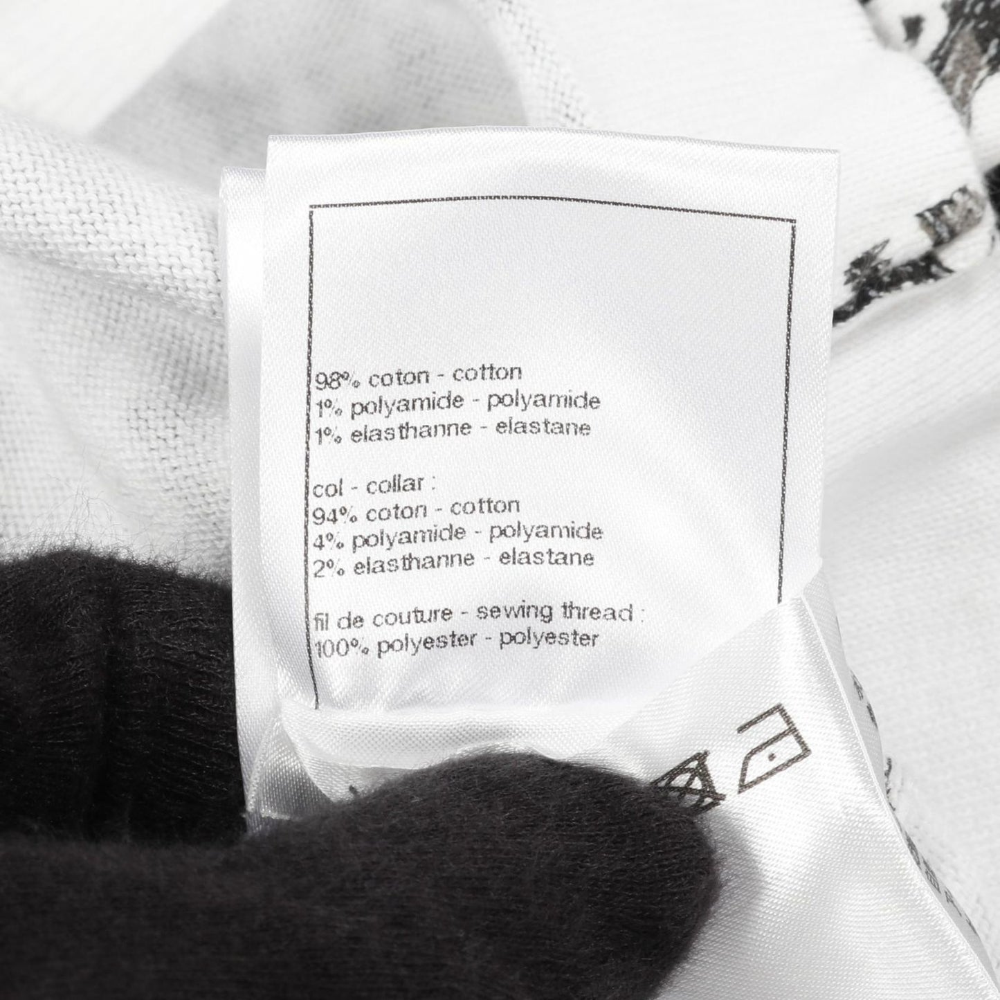 CHANEL Coco Mark Cotton Top in Gray - Timeless Elegance