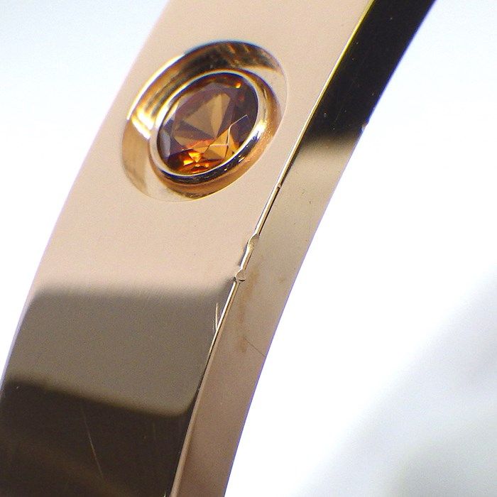 Cartier Love Bracelet with Multicolored Stones in K18 Pink Gold