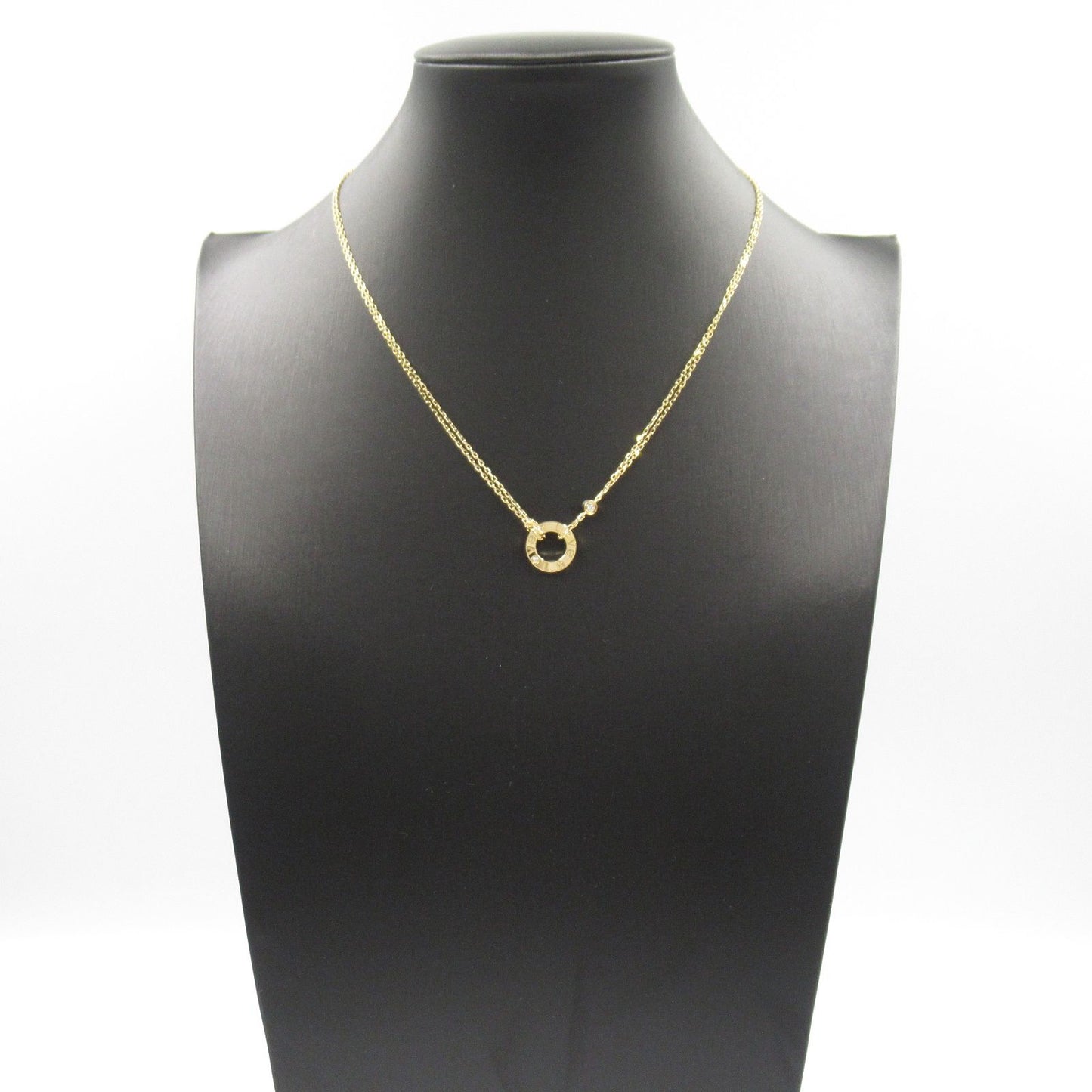 Cartier Love Circle Necklace in 18K Yellow Gold with Diamonds