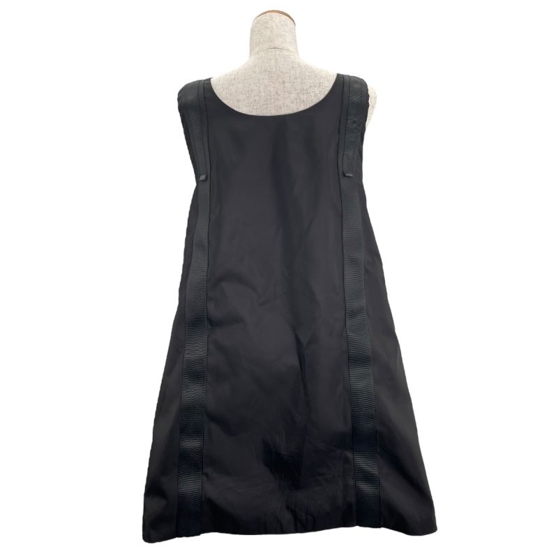 PRADA RE-NYLON Triangle Logo Nylon Dress - Black, Size 40