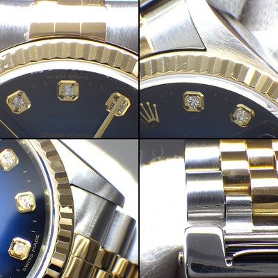 Rolex Datejust 16233G - 1997 Blue Gradient Dial with Diamond Indices