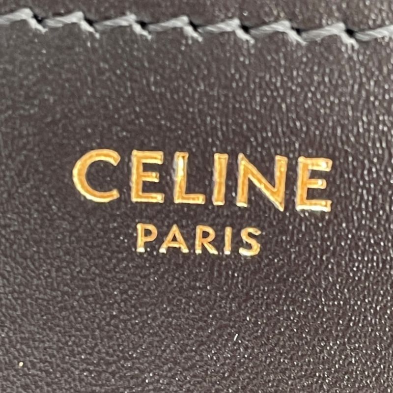 CELINE Mini Sais 197983 Black Leather Shoulder Bag - Timeless Elegance