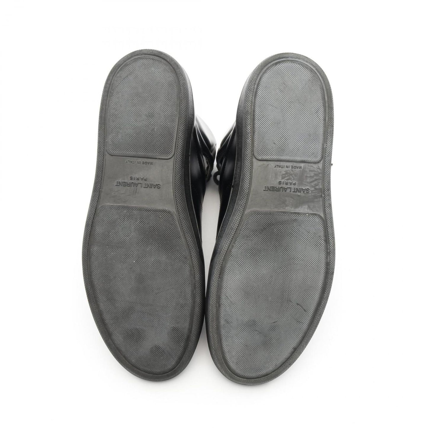 SAINT LAURENT PARIS Black Leather Sneakers - Timeless Elegance