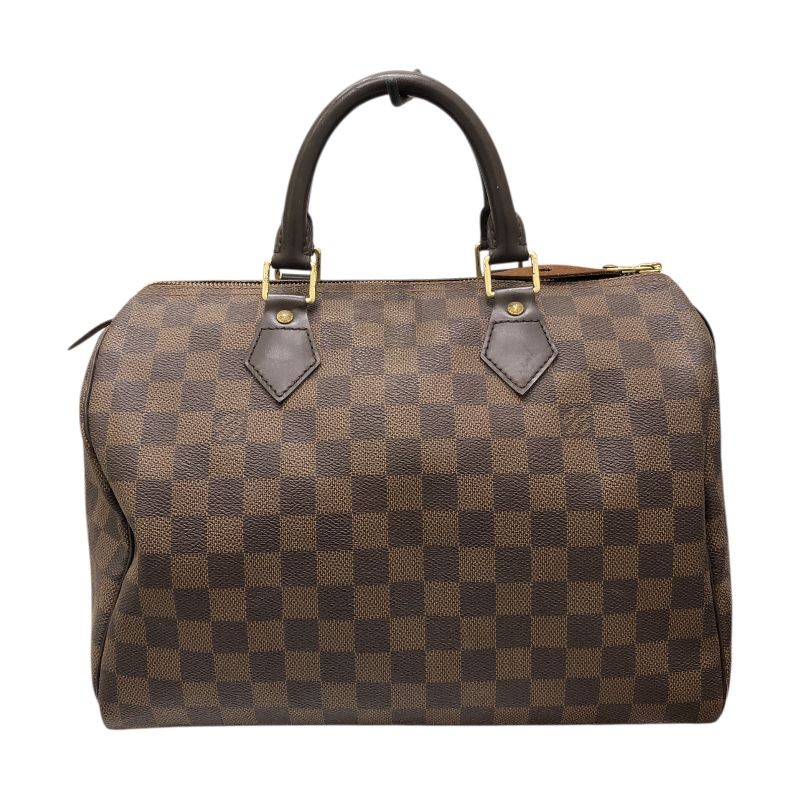 Louis Vuitton Speedy 30 Handbag - Brown Damier with Gold Hardware