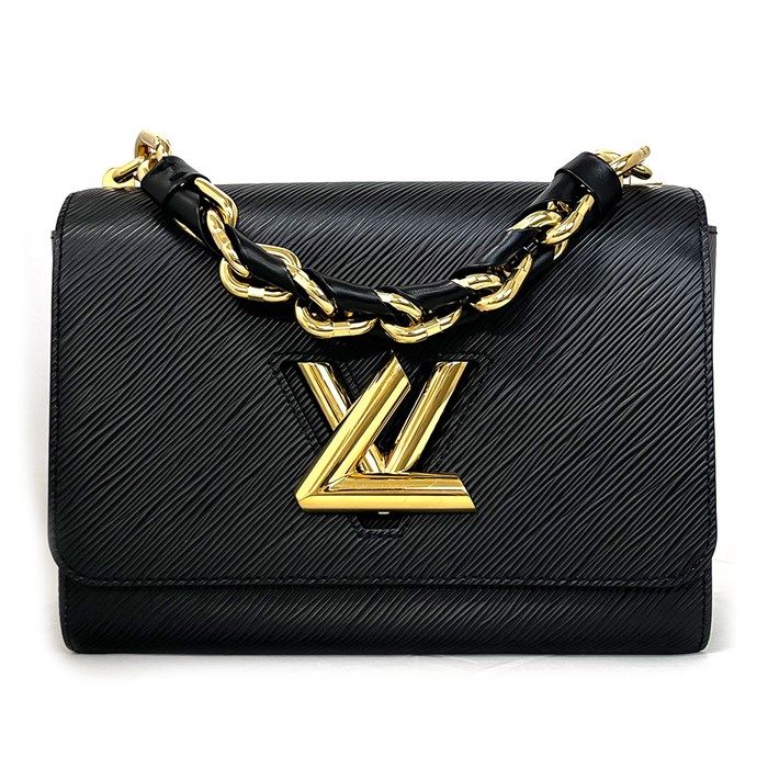 Louis Vuitton Twist MM Handbag in Black Epi Leather with Gold Hardware