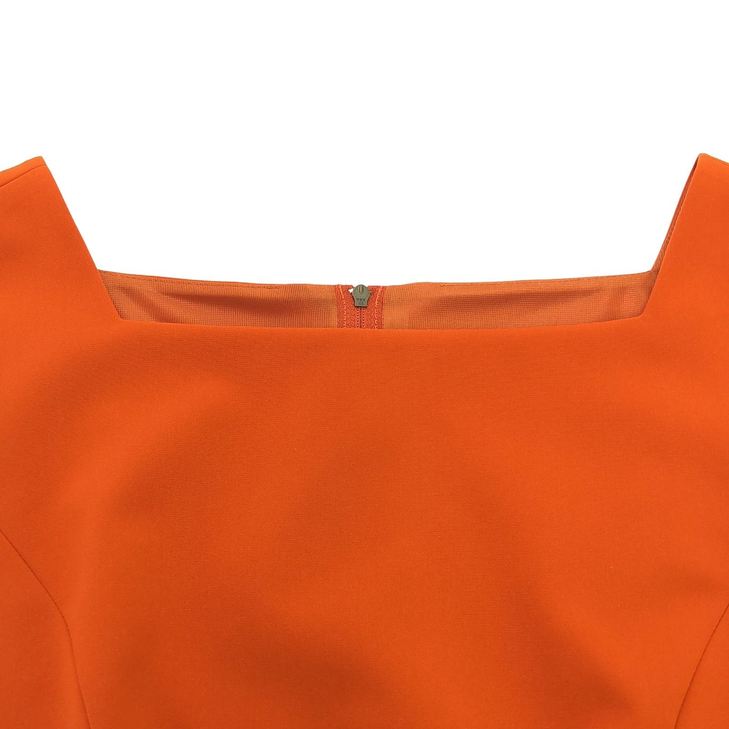 FOXEY NEW YORK Elegant Orange Sleeveless Dress - Size 42
