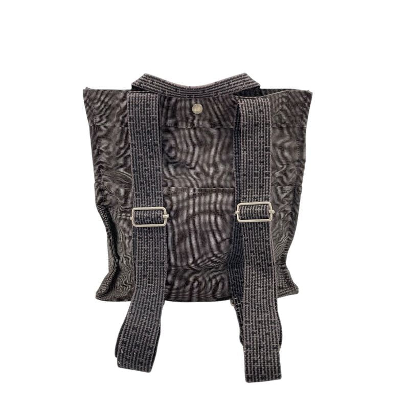 HERMES Aile Ligne Ad MM Backpack in Grey Nylon Canvas