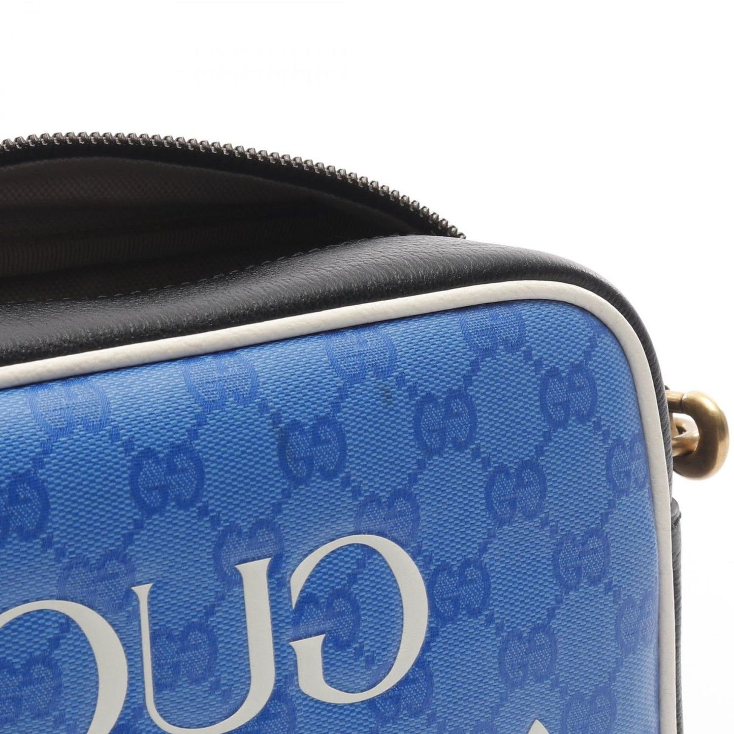 GUCCI x adidas GG Crystal Shoulder Bag - Blue/Black PVC Canvas