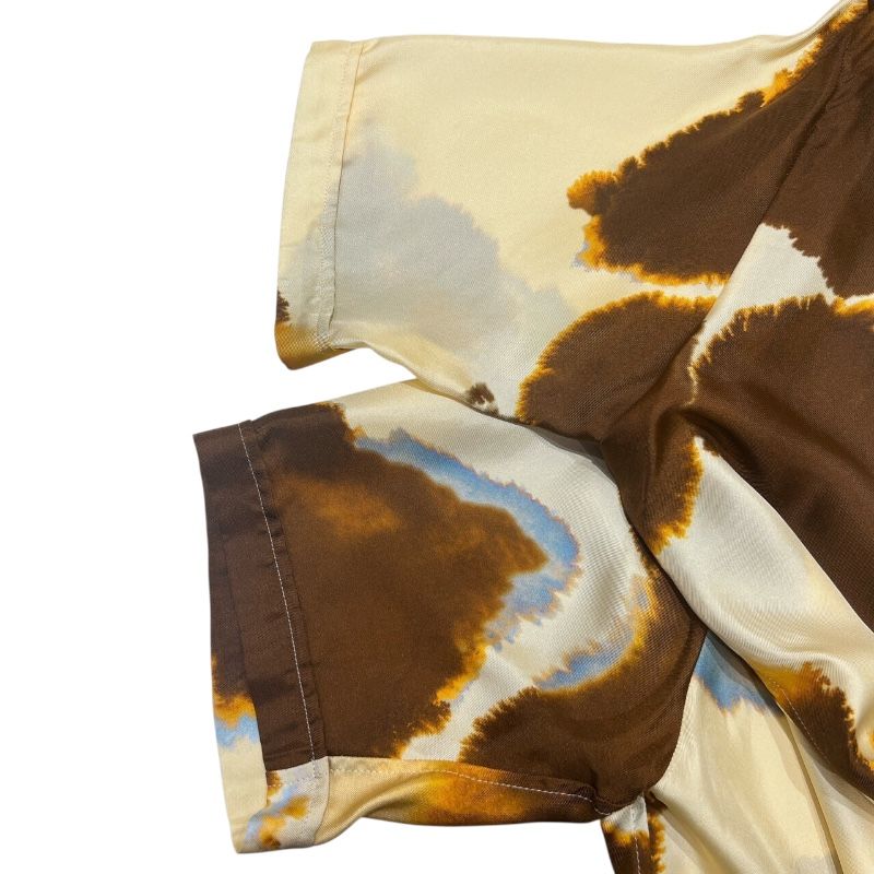 Fendi Brown Silk Short Sleeve Shirt - 23SS FS0795