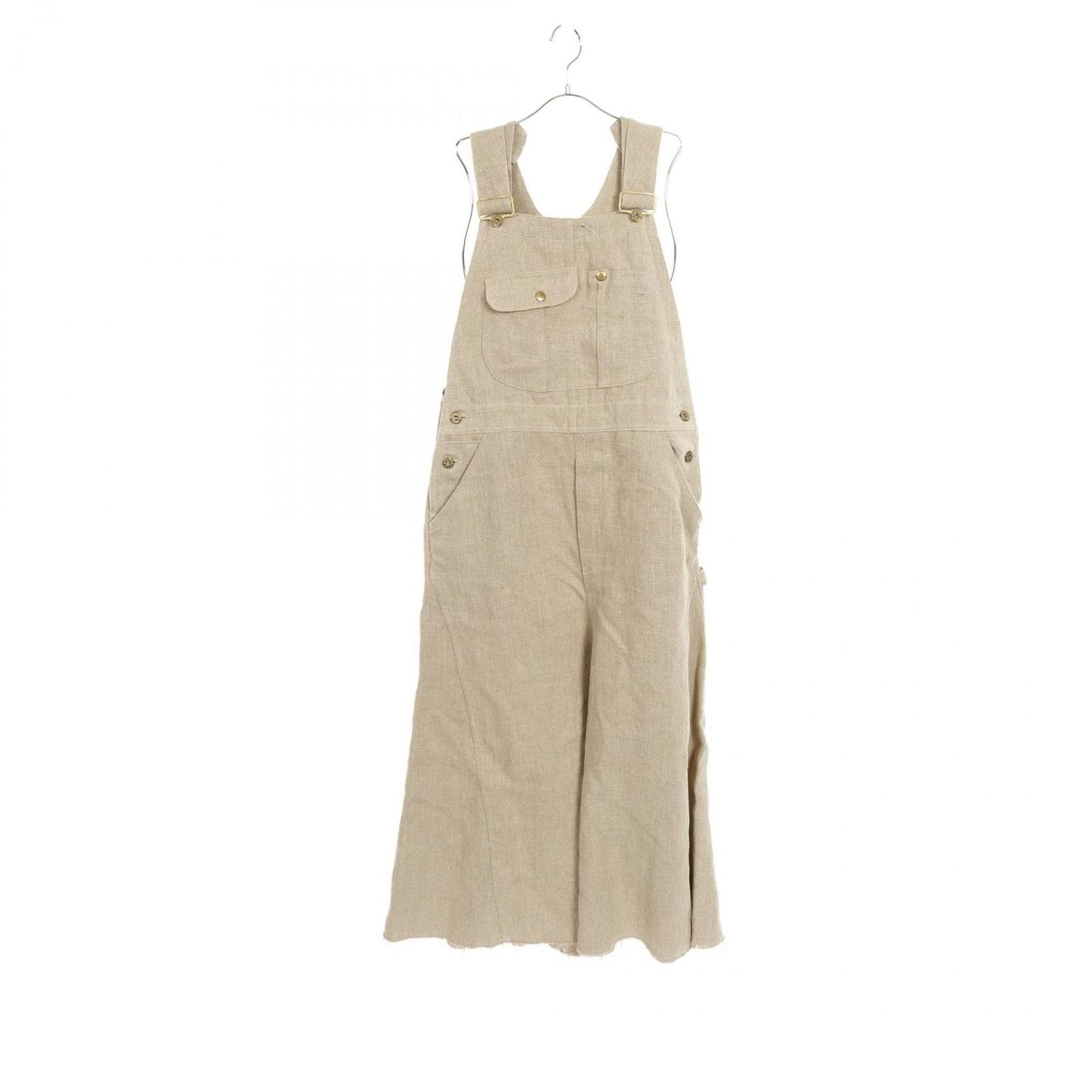MADISONBLUE Jumper Skirt Maxi Dress in Beige Heavy Linen