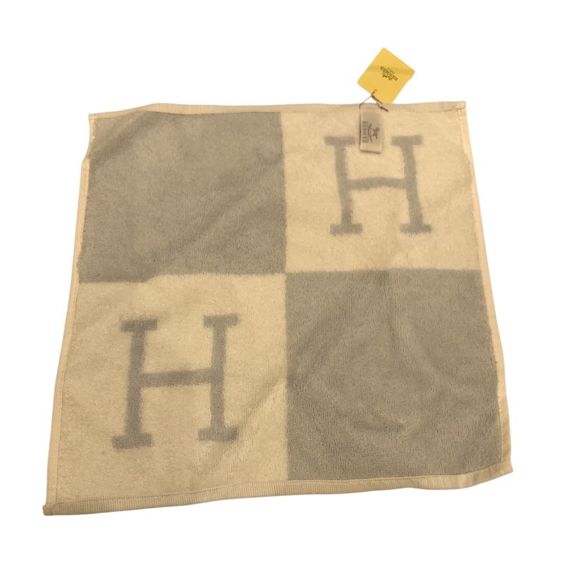 HERMES Avalon Animal Pixel Hand Towel - White Cotton Unisex
