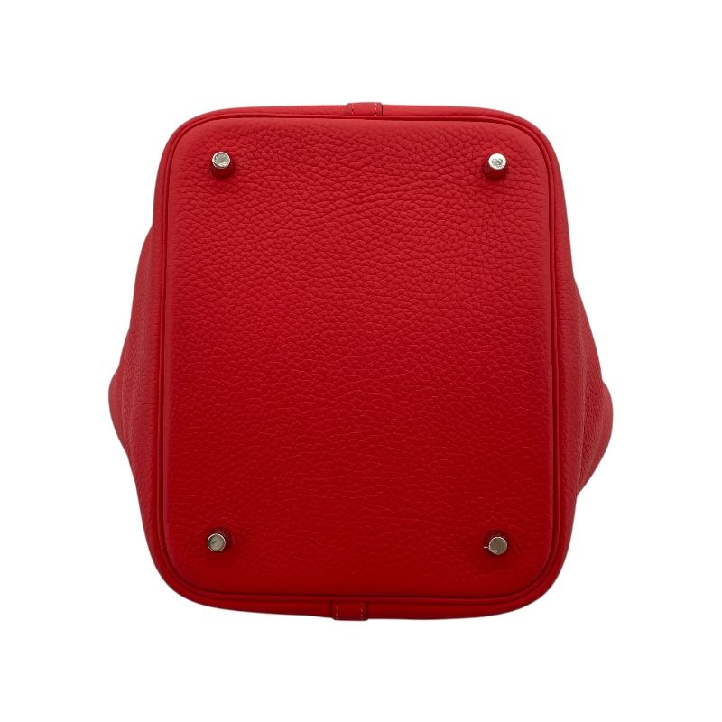 HERMES Picotin Lock MM Bougainvillea Handbag with Silver Hardware