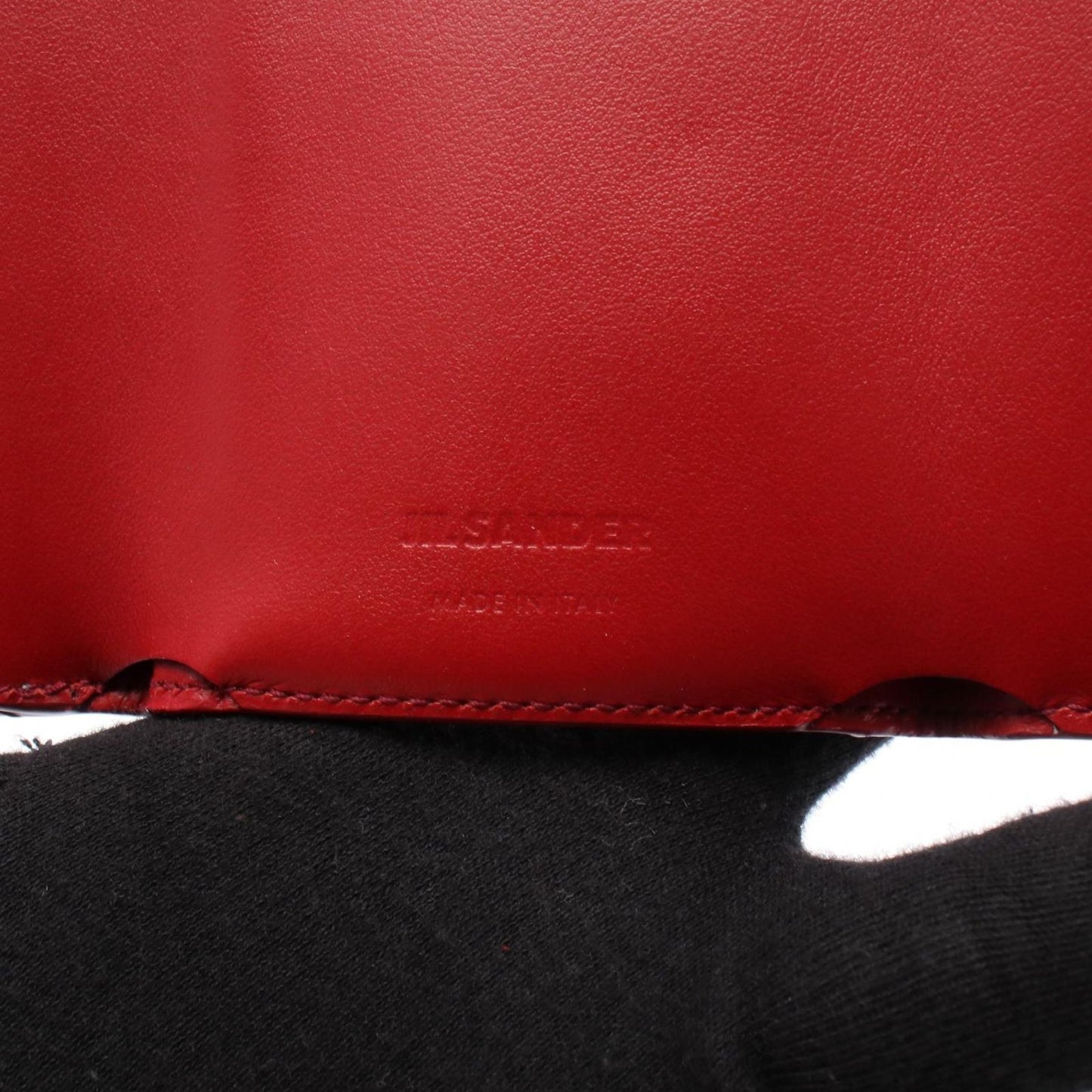 JIL SANDER Baby Wallet in Deep Cherry Leather - Exquisite Compact Design