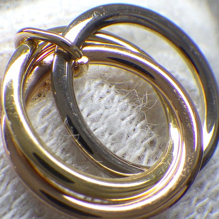 Cartier Baby Trinity Circle Necklace with Pink Sapphire - K18 Gold