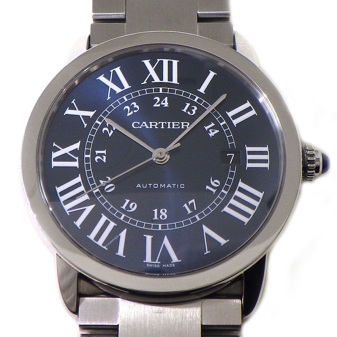 Cartier Ronde Solo WSRN0023 Automatic Watch - Navy Dial, Roman Numerals