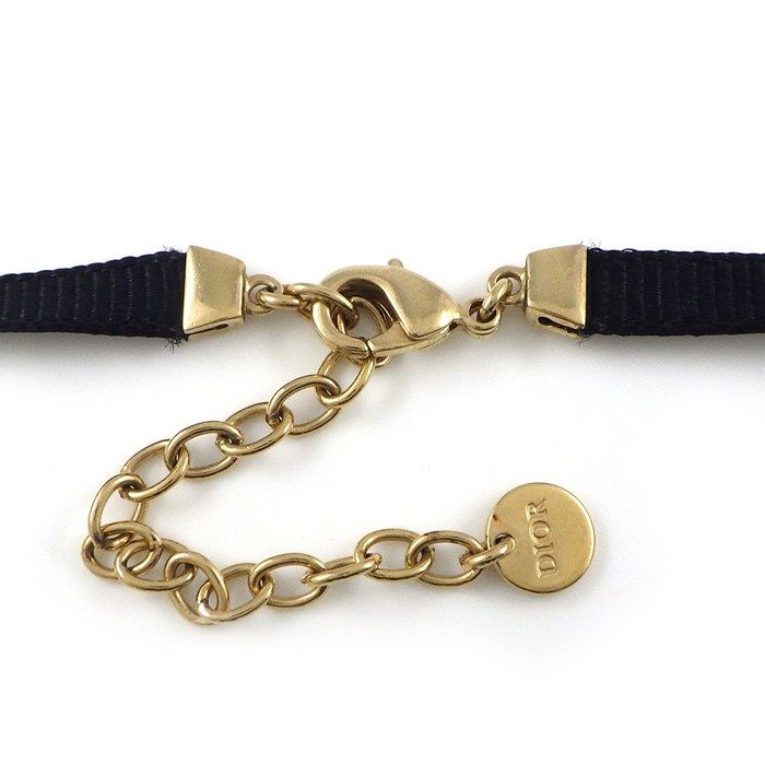 Christian Dior Eiffel Tower Motif Choker with Imitation Pearls