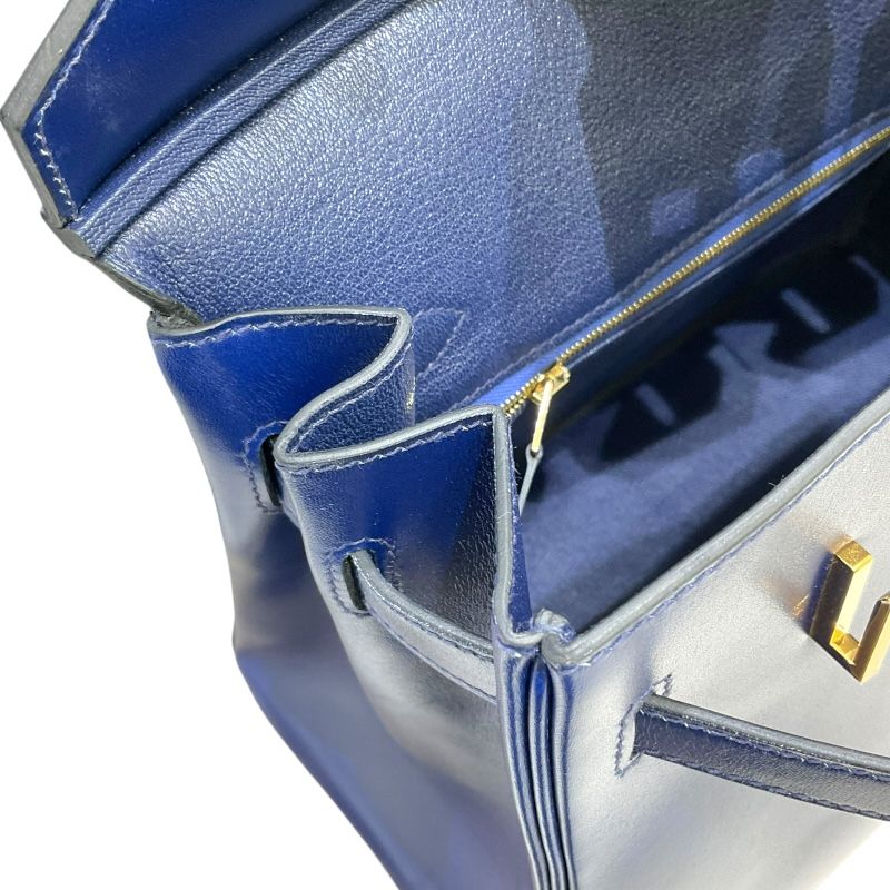 HERMES Birkin 30 Blue Saphir with Gold Hardware - Exquisite Craftsmanship