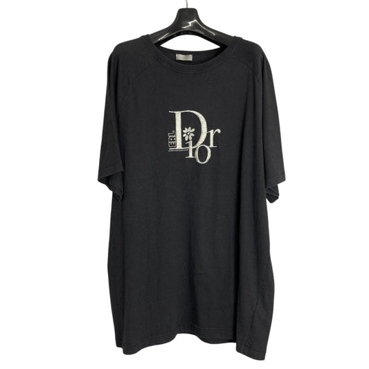 Christian Dior x ERL Distressed Logo T-Shirt - Black Cotton XXL