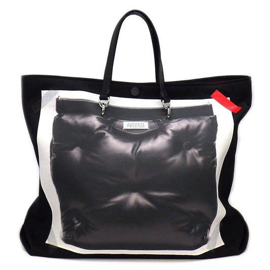 Maison Margiela Glam Slam Trompe-l'Oeil Tote Bag - Black & Silver