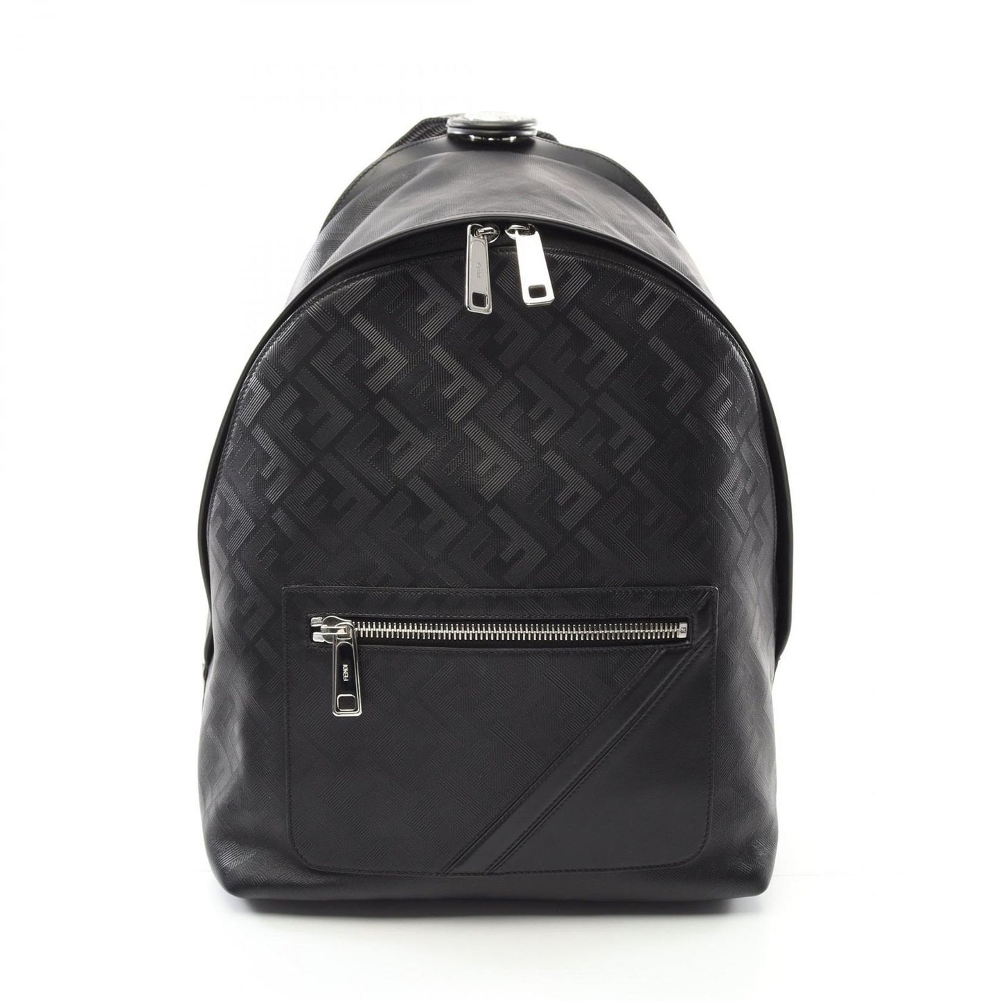 FENDI Kiodo Shadow Diagonal Backpack in Black Leather