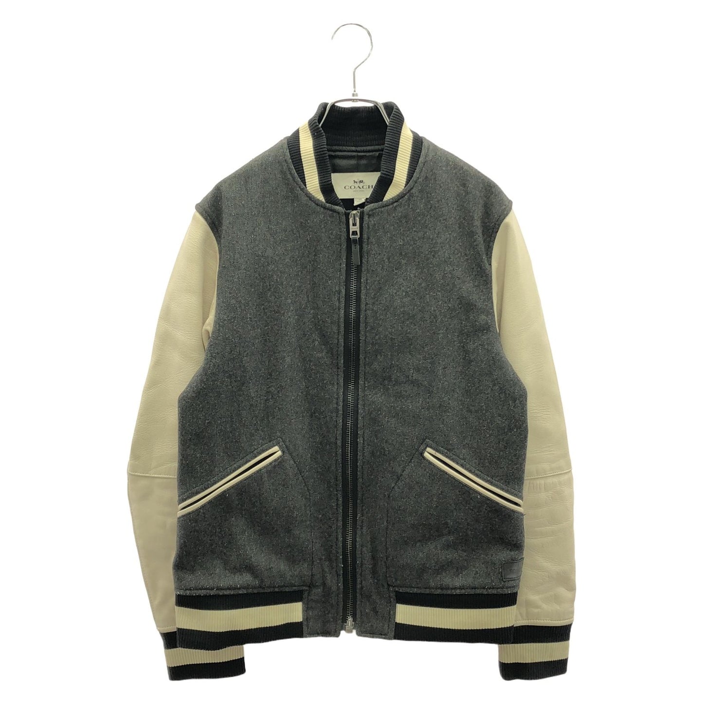 COACH Wool Varsity Jacket in Gray - Exclusive Vintage Find