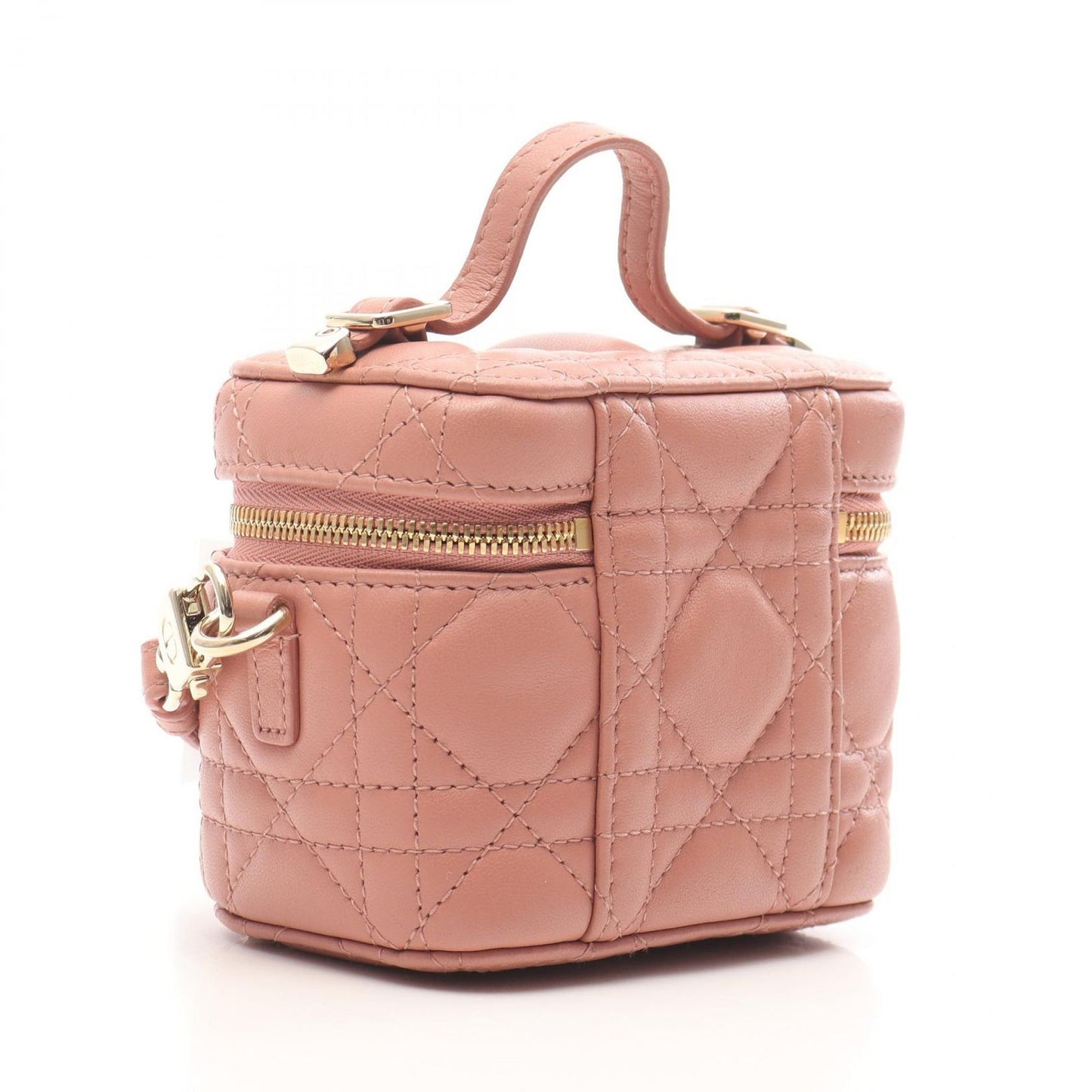Dior Lady Dior Micro Vanity Bag in Mauve Pink Leather