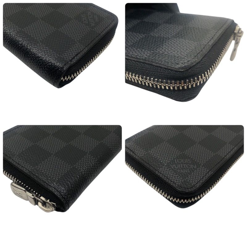 Louis Vuitton Zippy Coin Purse N63076 in Black Damier Graphite Canvas