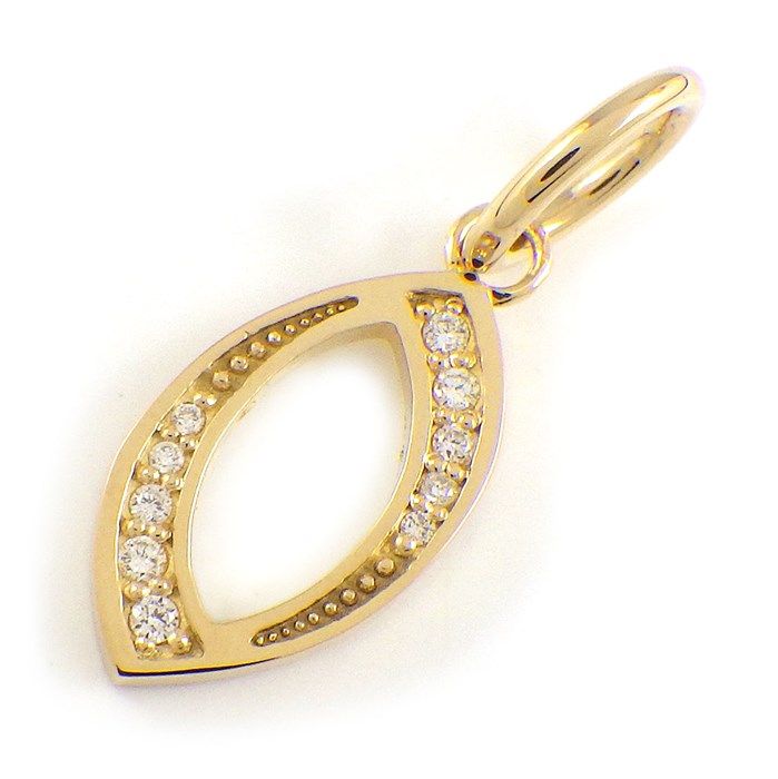 Exquisite Diamond Pendant in K18 Yellow Gold - Number 0 Motif
