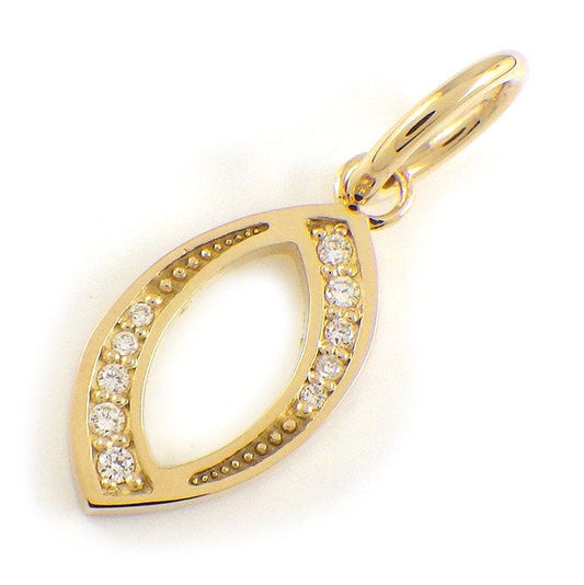 Exquisite Diamond Pendant in K18 Yellow Gold - Number 0 Motif
