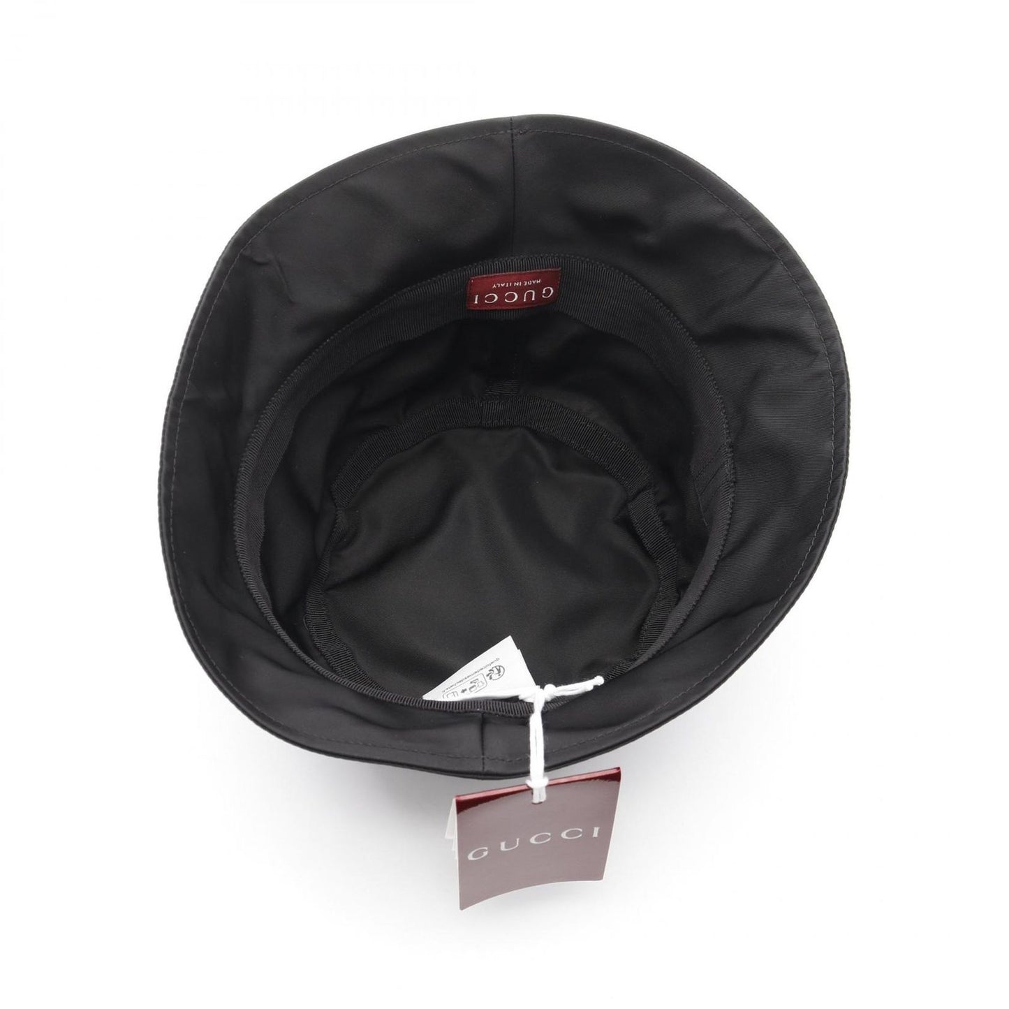 GUCCI Logo Bucket Hat in Black Nylon - New Arrival