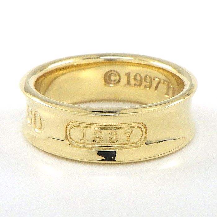Tiffany & Co. 1837 Logo Ring in K18 Yellow Gold - Size 10