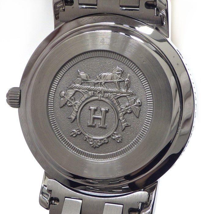 HERMES Clipper CL4.210 Date Quartz Watch with Blue Sunray Dial