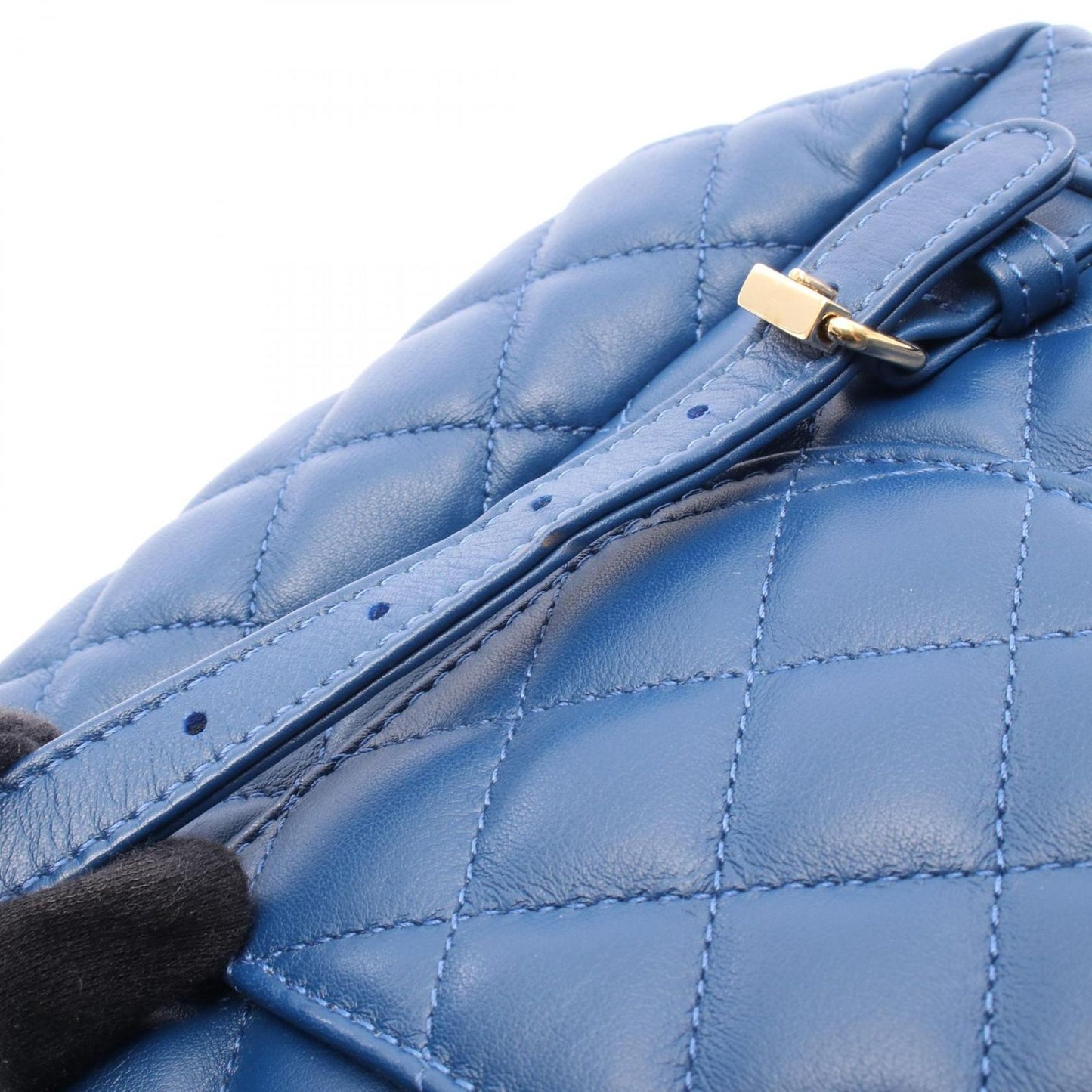 CHANEL Matelassé Backpack in Blue Lambskin - Timeless Elegance