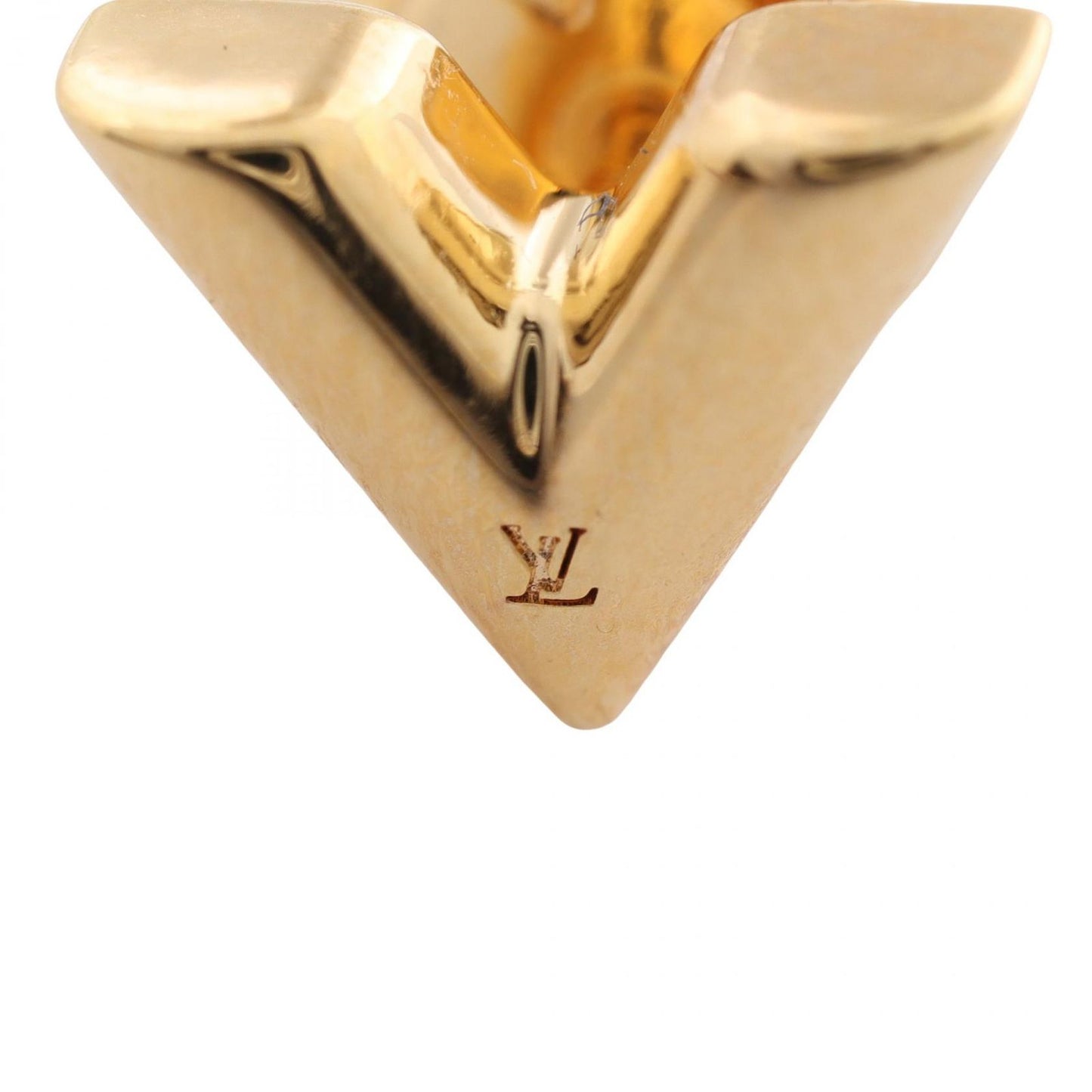 Louis Vuitton Essential V Stud Earrings in Gold Plated Finish